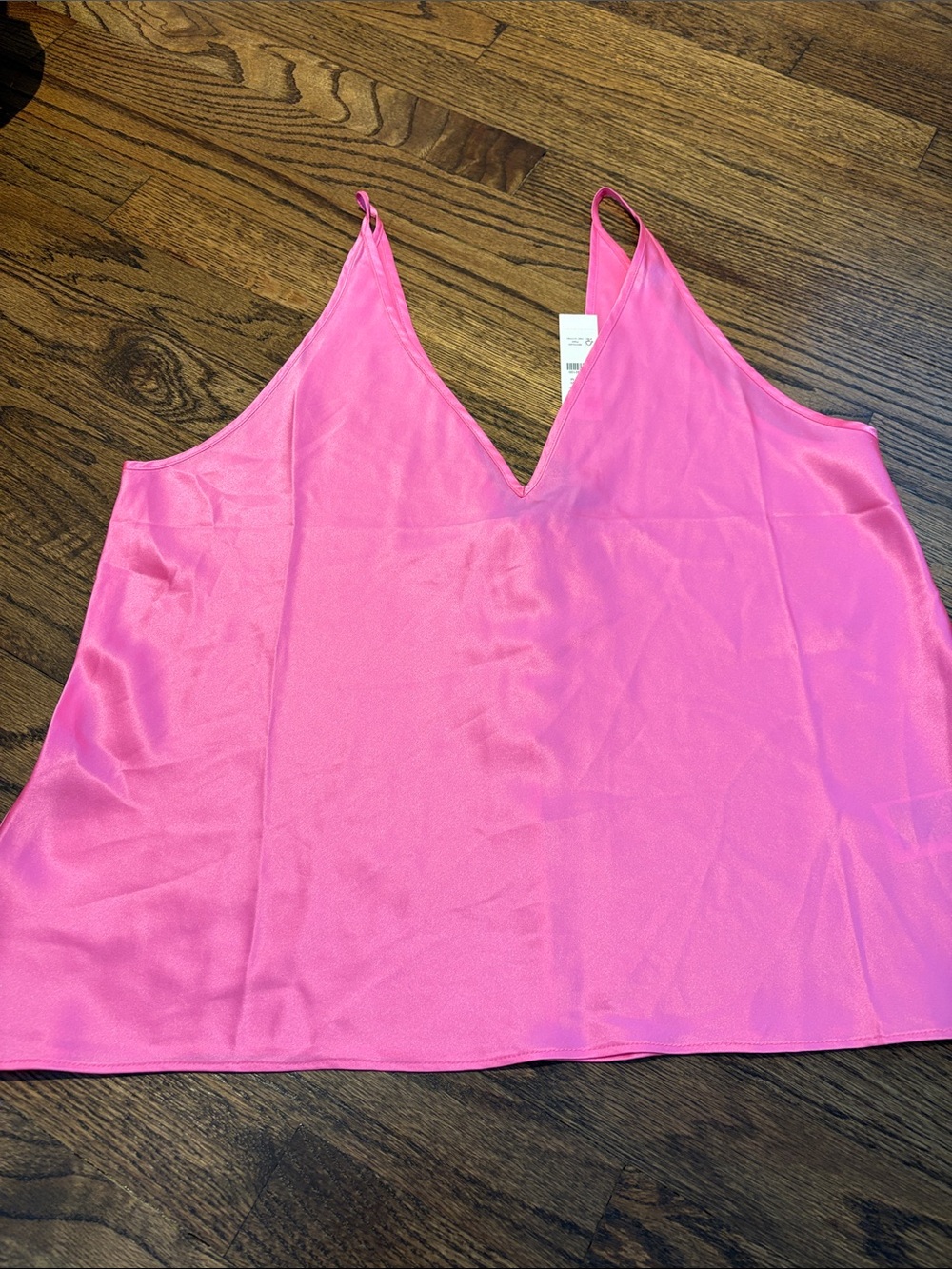 Jcrew Carrie camisole 100% silk bright pink